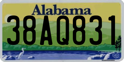 AL license plate 38AQ831