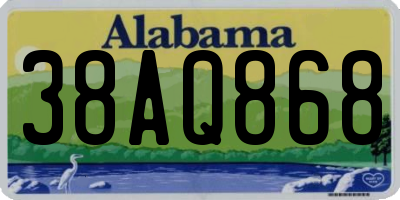 AL license plate 38AQ868