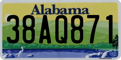 AL license plate 38AQ871
