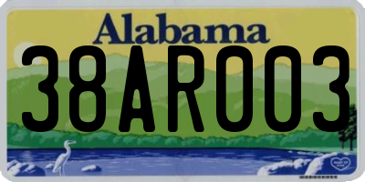AL license plate 38AR003