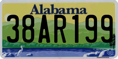 AL license plate 38AR199