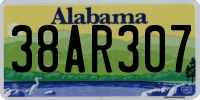 AL license plate 38AR307