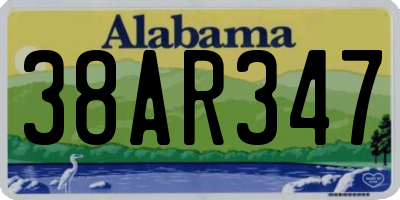 AL license plate 38AR347