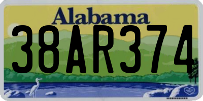 AL license plate 38AR374