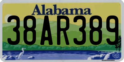 AL license plate 38AR389