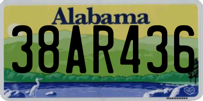 AL license plate 38AR436