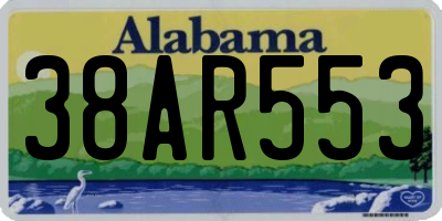 AL license plate 38AR553