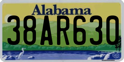 AL license plate 38AR630