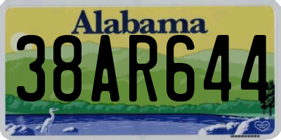 AL license plate 38AR644