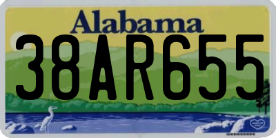 AL license plate 38AR655