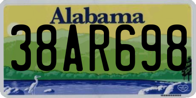 AL license plate 38AR698