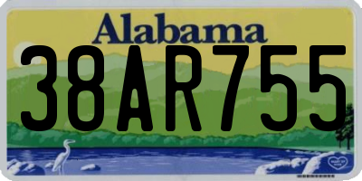 AL license plate 38AR755