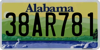 AL license plate 38AR781
