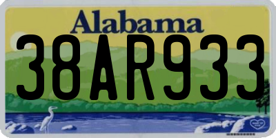AL license plate 38AR933