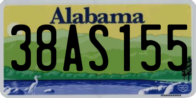 AL license plate 38AS155