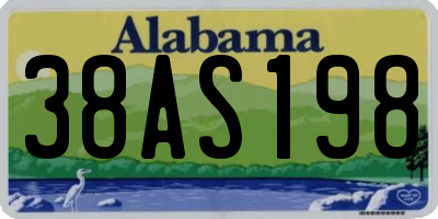 AL license plate 38AS198