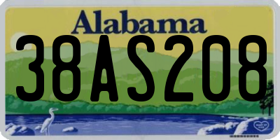 AL license plate 38AS208