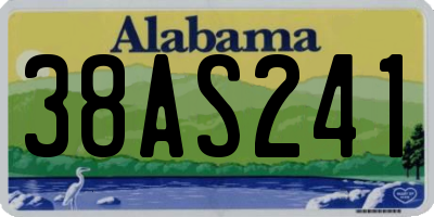 AL license plate 38AS241