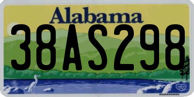 AL license plate 38AS298