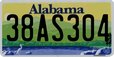 AL license plate 38AS304