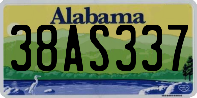 AL license plate 38AS337