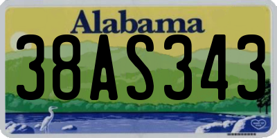 AL license plate 38AS343