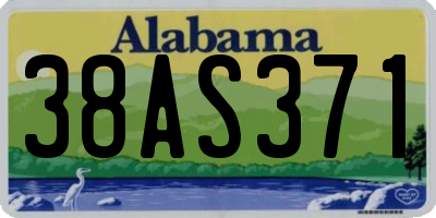 AL license plate 38AS371