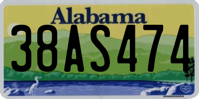 AL license plate 38AS474