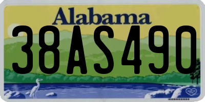 AL license plate 38AS490