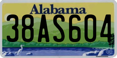 AL license plate 38AS604