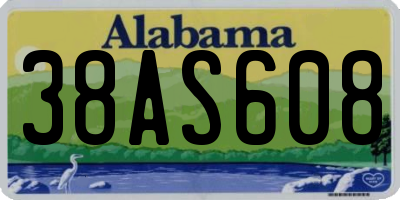 AL license plate 38AS608