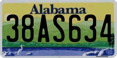 AL license plate 38AS634
