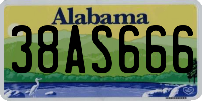 AL license plate 38AS666