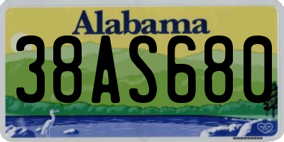 AL license plate 38AS680