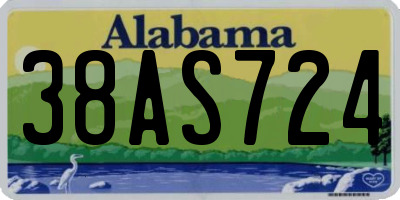 AL license plate 38AS724
