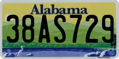 AL license plate 38AS729