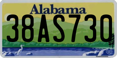 AL license plate 38AS730