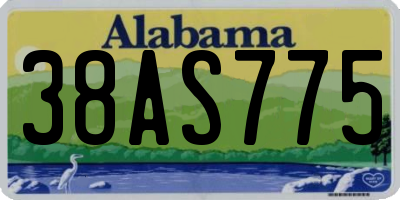 AL license plate 38AS775