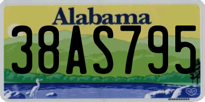 AL license plate 38AS795