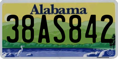 AL license plate 38AS842