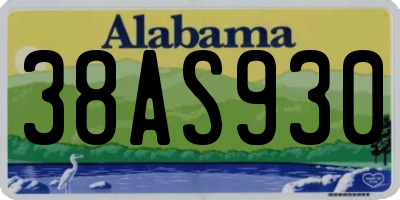 AL license plate 38AS930