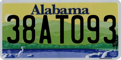 AL license plate 38AT093