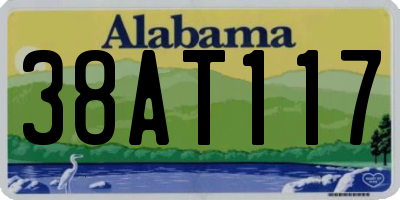 AL license plate 38AT117