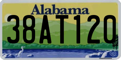 AL license plate 38AT120