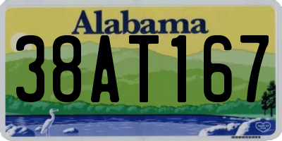 AL license plate 38AT167