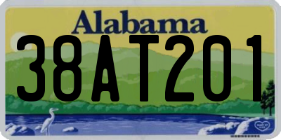 AL license plate 38AT201