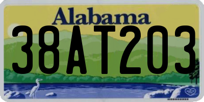 AL license plate 38AT203