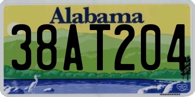 AL license plate 38AT204