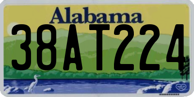 AL license plate 38AT224