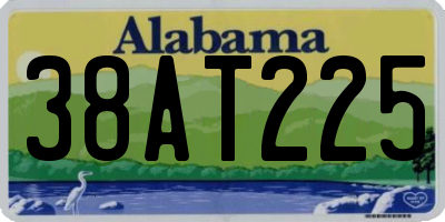 AL license plate 38AT225